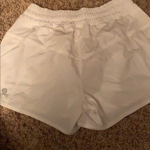 White Lululemon shorts